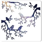 GORGECRAFT Ağaç Şablon Şablonu Kuş Büyük 11.8x11.8 İnç Ağaç Üzerinde Yeniden Kullanılabilir Kuşlar Şablon Yaprak Siluet İşareti Ev Dekoru Ahşap Duvar Üzerine Boyama için Sinek Kuşu Şablonu Karalama
