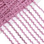 GORGECRAFT Metalik RIC Rac süsleme, 45 yarda, 5 mm, dalgalı bükme bandı, parıltılı, dalgalı püsküllü, zikzak, dantel süsleme, örgü süsleme, polyester kemer bantları, amatör el işi için, kumaş