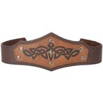 GORGECRAFT Ortaçağ suni deri baş takısı Sienna Retro deri kayış Rönesans ayarlanabilir Viking alın bandı Cosplay kostüm aksesuarı kabartmalı alın bandı demir kafa halkası ile erkekler ve kadınlar için