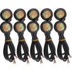 Gorgeous 10 Adet 12V 23 Mm. Çift Renkli Switchback 4014 Smd 12 LED Drl Kartal Göz Gündüz Işığı Araba Motoru Dönüş Işıkları (Yurt Dışından) - Siyah