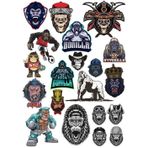 Goril Sticker Set-7 13 Parça Telefon, Tablet, Defter, Laptop Sticker