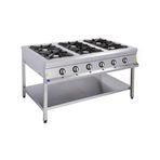 Görkem 208 6'lı Taban Raflı Gaz ve Lpgli 150x100x85 cm Ocak