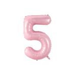 GÖRKEM TOPTAN PARTİ Folyo Balon 5 Rakamı Helyum Balon 76 Cm Pembe Renk - 5 Yaş Balonu -doğum Günü Parti Seti Malzemeleri