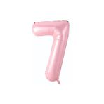 GÖRKEM TOPTAN PARTİ Folyo Balon 7 Rakamı Helyum Balon 76 Cm Pembe Renk - 7 Yaş Balonu -doğum Günü Parti Seti Malzemeleri