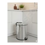 GörSeç Lüx 20 Litre Çöp Kovası Mutfak Paslanmaz Çelik Pedallı Metal 20 Lt Çöp Kovas Litre Banyo 35*31
