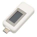 Goshyda Dijital LCD Ekran USB Gerilim Akım Test Cihazı, Doğru Ölçüm, Çok Fonksiyonlu, Otomatik Algılama, Telefon Tablet Dizüstü Bilgisayar Için Geniş Uyumluluk (WHITE)