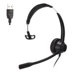 Goshyda Kablolu USB Kulaklık, USB İş Kulaklığı, Mono Bilgisayar Kulaklığı, Mikrofonlu Gürültü Önleme Mikrofonlu Kulaklık Çağrı Merkezi Ofis İş PC için