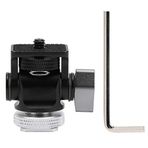Goshyda Metal tripod küre başlık, alüminyum alaşım 360° döner küre başlı monitör mikrofon dolum ışığı mini tutucu, flaş ayağı tabanlı, kamera için