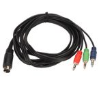Goshyda Mini Din 9 Pin - 3.5mm Kablo, Mini Din 9 Pin Erkek - 3 * 3.5mm Erkek Hoparlör Ses Video Kablosu, Hoparlör Sistemleri, HiFi Ve Stereo Sistemlerle Uyumlu