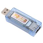 Goshyda USB Güç Ölçer, Dijital Test Cihazı Multimetre USB 2.0 Gerilim Akım Monitörü LED Arka Aydınlatmalı Şarj Dedektörü, Cep Telefonları Için Güç Bankası Kapasite Test Cihazı Dijital