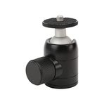 Goshyda Yuvarlak kafa, kamera alüminyum alaşım mini top başlı adaptör tripod SLR kamera aksesuarları, 360 derece dönen top kafa, kamera için uzun kullanım ömrüne sahip