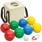 GoSports 90 mm Backyard Boccia Seti, 8 Küre, Pallino, Çanta ve Ölçüm İpi - Birinci Sınıf Reçine