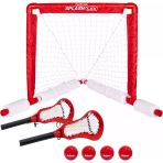 Gosports Lakros Yüzen Havuz Oyun Seti - Havuz Lakros Kalesi, 2 Su Lakros Çubuğu 4 Yumuşak Kauçuk Top İçerir Kırmızı