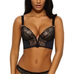 Gossard Bayan Plunge Sutyen Retro Staylo Plunge Sutyen, Rosso (Scarlet), 85F Siyah 80E