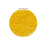 GOSSIPFRNDS RT-RYL-B-0001-60 Sarı Renk 4 Mm Yaklaşık 660 Adet / 60 Gram Cam Boncuk Oya Yazma Bileklik Ve Kolye