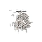 GOSSIPFRNDS RT-RYL-B-0019-24 Mat Beyaz 15 X 5 Mm Dantel Oya Yazma Halhal Abiye Lazer Kesim Pul 600 Adet / 24 Gram