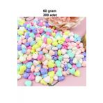 GOSSIPFRNDS RT-RYL-B-0025-60 60 Gr (300 Adet) Şeker Rengi Akrilik Kalp Boncuklar Renkli Karışık Plastik Pastel Boncuklar Ara Boncuk Kalp Şekilli Kolye Bilezik Için