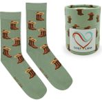 GOST LİRİA -Covboy Socks – Desenli Unisex Soket Çorap - 41 - 44 - Yeşil