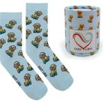 GOST LİRİA Cute Dog Socks – Desenli Unisex Soket Çorap - 41 - 44 - Mavi