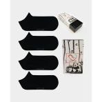 GOST LİRİA- Erkek Bambu Siyah Patik Çorap 4 lü Paket