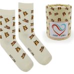 GOST LİRİA I Love Owl Socks – Desenli Unisex Soket Çorap - 36 - 40 - Ekru