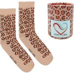 GOST LİRİA Leopard Socks – Desenli Unisex Soket Çorap - 36 - 40 - Açık Somon