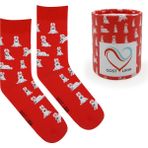 GOST LİRİA Rabbit Socks – Desenli Unisex Soket Çorap - 41 - 44 - Kırmızı