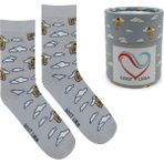 GOST LİRİA Tired Socks – Desenli Unisex Soket Çorap - 41 - 44 - Taş