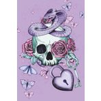 Gothic cute spirit Hardcover Journal, Skull Journal for Writing: Purple Aesthetic Stationery, Love Potion Notebook