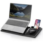GoThriff 6'sı 1 Arada Dizüstü Bilgisayar Standı, Çıkarılabilir Mouse Pad, Dahili Mobil Stand, Kalem Yuvası, Ayarlanabilir Eğim Açıları, Evrensel Uyumluluk, 12-17 İnç Dizüstü Bilgisayarlar/Tabletler