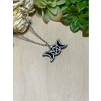 Gotik pentagram ay kolye aksesuar