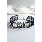 Gotik Siyah Dantel Güpür Choker Kolye
