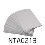 GoToTags Boş Beyaz NFC PVC ISO Rozetleri - NXP NTAG213 - 25'li Paket