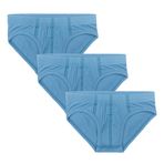 GOTS Sertifikalı Organik Pamuk Erkek Çocuk Slip Külot (3, Denim Mavisi, 152)