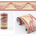 GouieRylin Duvar Kağıdı Bordür Kendinden Yapışkanlı Bülten Tahtası Sınır Duvar Dekor Çıkartması Çocuk Odası Kreş Okul Sınıf Kırmızı Perdelik 10 cm X 900 cm