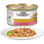 Gourmet 85 gr Gold Parça Etli ve Soslu Alabalıklı & Sebzeli Yaş Kedi Maması