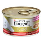 Gourmet 85 gr Gold Soslu Sığır Etli Tavuklu Kedi Konservesi