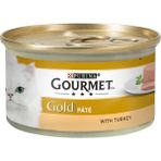 Gourmet 85 gr Purina Gold Kıyılmış Konserve Hindi Etli Kedi Konservesi