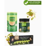 Gourmet Çelebi Avantaj Paket 3'lü (Sürülebilir Antep Fıstık Ezmesi 250 Gr - Sargılı Antep Fıstık Ezmesi 200 Gr - Antep Fıstıklı Dibek Kahvesi 250 Gr)
