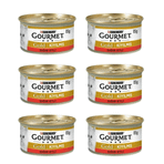 Gourmet Gold 6x85 gr Kıyılmış Sığır Etli Kedi Konservesi