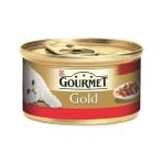Gourmet Gold 85 gr Parça Etli ve Soslu Kedi Konservesi Sığır Etli Premium Kalite Mama