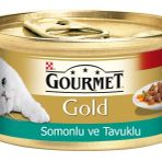 Gourmet Gold 85 gr Somon ve Tavuklu Yetişkin Konserve Kedi Maması