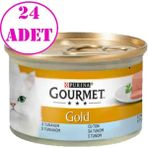 Gourmet Gold Kedi Konservesi 85 gr 24 Adet Ton Balığı Lezzeti ile Besleyici Mama