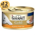 Gourmet Gold Kıyılmış Hindili 85x12 gr Kedi Konservesi