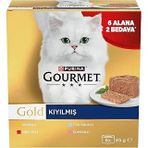 Gourmet Gold Kıyılmış Somonlu Yaş Kedi Maması Multipack 85 gr. (8 Al 6 Öde)