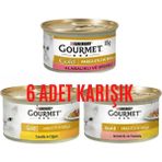 Gourmet Gold Parça Etli Karışık 6x85 gr Kedi Konservesi