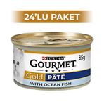 Gourmet Gold Parça Etli Okyanus Balığı ve Sebzeli 85 gr 24 Adet Kedi Konservesi