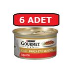 Gourmet Gold Parça Etli Sığır Kedi Konservesi 6 Adet 85 Gr Yaş Mama