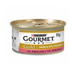 Gourmet Gold Parça Etli Soslu Alabalık Sebzeli 6x85 gr Yetişkin Kedi Konservesi