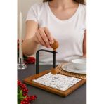 Gourmet Masa Dizayn Peçetelik – Masif Ahşap, Metal Ağırlıklı Mekanizma